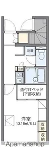 レオパレスカモミール【107号室】の間取り