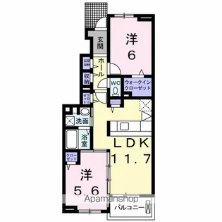 エスポア A棟【1階】の間取り