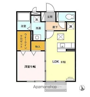 ボナール西多賀【1階】の間取り