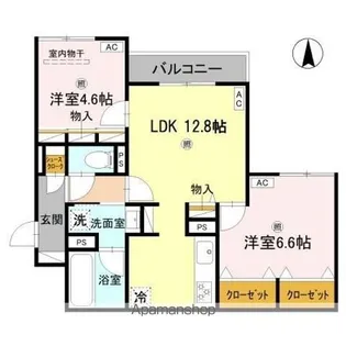 クラシスト新金岡【201号室】の間取り