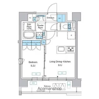 プレディアコート三軒茶屋【2階】の間取り