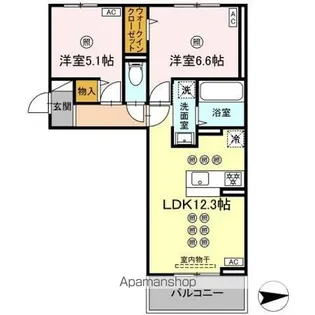 トリシア上中野【2階】の間取り