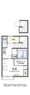 レオパレスメゾン藍【2階】の間取り