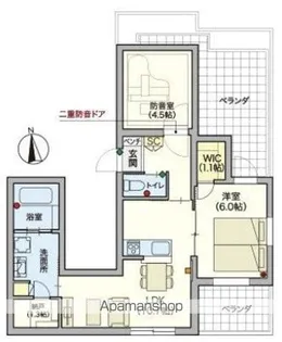 ヘーベルVILLAGE 砧3丁目(シニア限定)【4階】の間取り