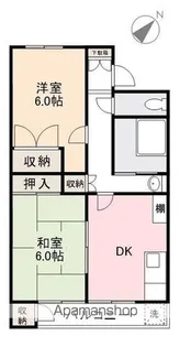 溝渕マンション【2階】の間取り