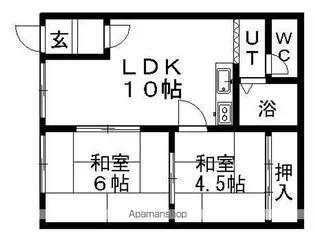 コーポ旭【202号室】の間取り