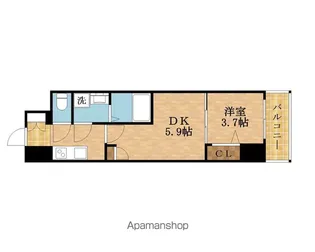 エスリードレジデンス大阪谷町ザ・マークス【4階】の間取り