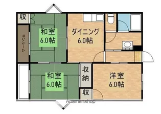 サンロード寿A棟【3階】の間取り
