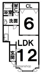 コーポスイングⅥ【D号室】の間取り