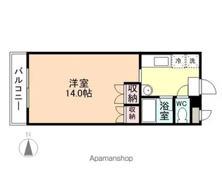 シャルマン布瀬【301号室】の間取り