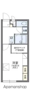 レオパレスタキ【201号室】の間取り