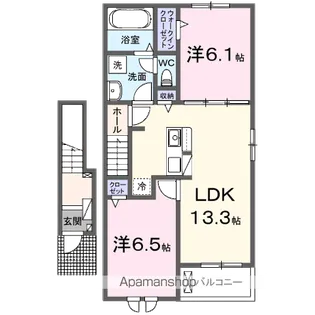 ヒカルサつくば要ウエストⅡ【2階】の間取り