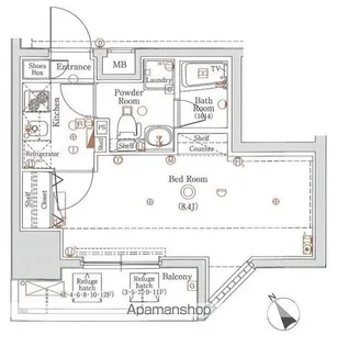 グラントゥルース田端【2階】の間取り
