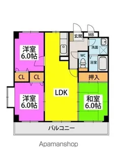 クレベール清永【3階】の間取り
