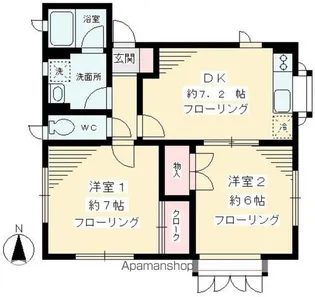 フラット・Y【1階】の間取り