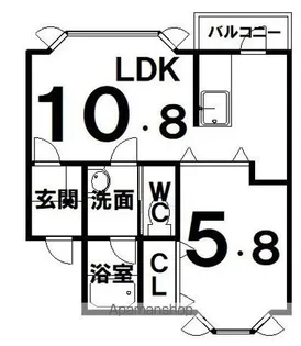 EAVES(イーブス)【203号室】の間取り