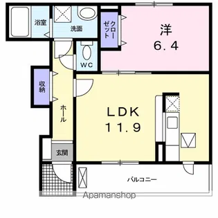 サニーヴィラ【1階】の間取り