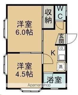 コーポエスポワール【201号室】の間取り