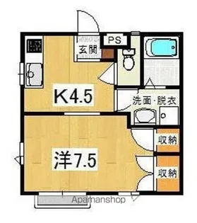 コーポアルファA棟【1階】の間取り