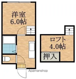 アビアシオン参番館【208号室】の間取り