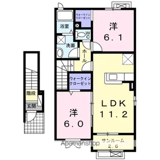 ナーラ フルーデン【2階】の間取り