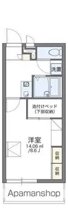 レオパレスフレイグラント多々良【2階】の間取り