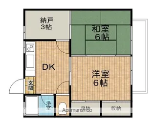 山崎コーポ1号棟【202号室】の間取り