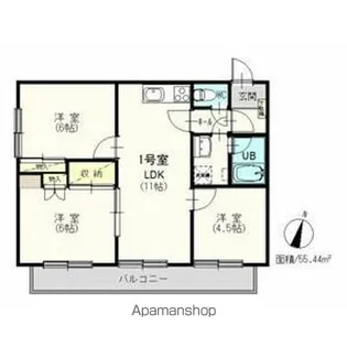 マルス円山A棟【2階】の間取り