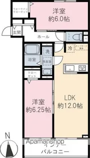 カーサファルコン【1階】の間取り