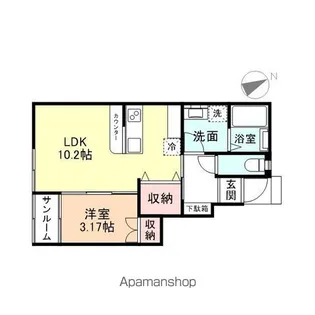 ル・アンジュ長江 A棟【1階】の間取り