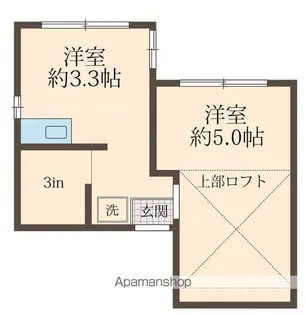ラ・フィーユマルナンB【2階】の間取り