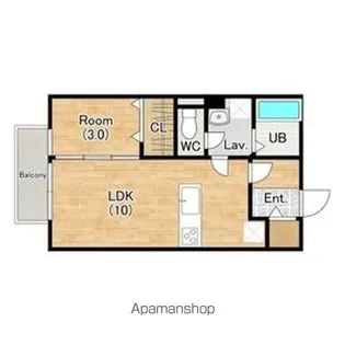 ジーライズ西日置【1階】の間取り