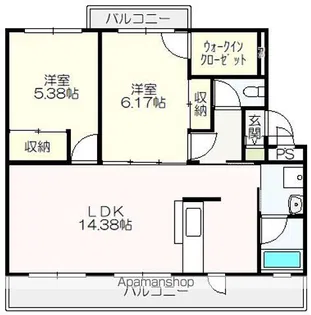 テラスワン【2階】の間取り