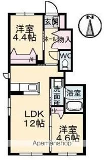 シャーメゾン上林【1階】の間取り