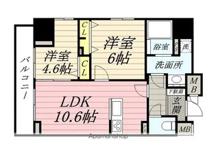 リバーレ浅草ウエスト【4階】の間取り