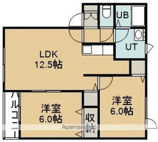 ハウスコンフォートE【2階】の間取り