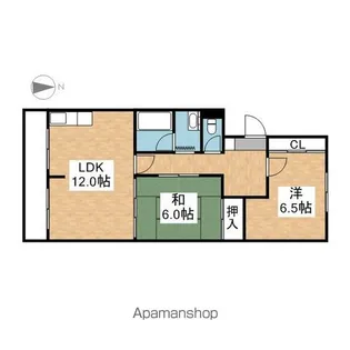 シャトー汐路【307号室】の間取り