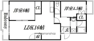 カナヤハイツⅡ【3階】の間取り