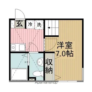 シティハイツ東林間A【1階】の間取り
