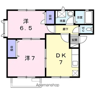 ハイツロワールA【2階】の間取り