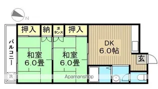 コーポマロン【202号室】の間取り