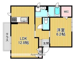 サンライズ城陽【105号室】の間取り