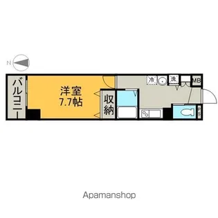 1Kの間取り画像