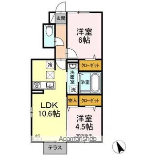 グラン・ルーヴル【1階】の間取り