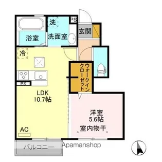 LA・MONTE横山(ラモンテ横山)【1階】の間取り