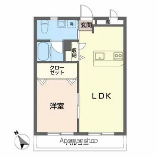 カーサ・ウィル【1階】の間取り