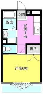 グレイスコーポカクⅡ【206号室】の間取り