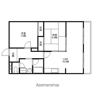 川崎マンション壱番館【104号室】の間取り