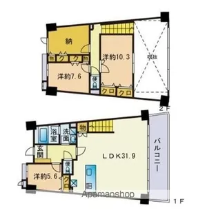 アイランドシティインフィニガーデン イースト棟【9階】の間取り