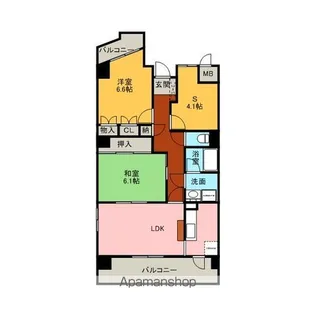 ファインド宮島【401号室】の間取り
